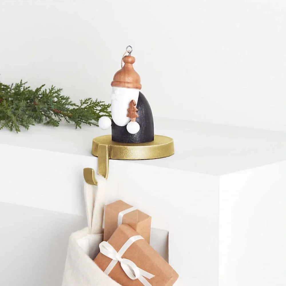 Crate&Barrel Gold Stocking Holder